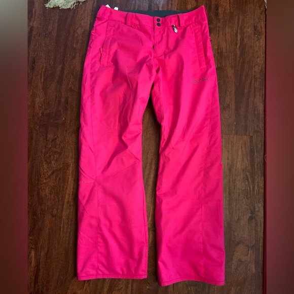 Volcom pink snowboard pants women’s large - Picture 1 of 4